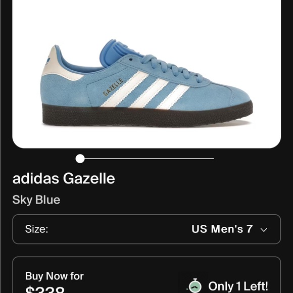 adidas gazelle silver green womens adidas Women's Originals Gazelle Indoor "Clear Sky Sky White" main image 0
